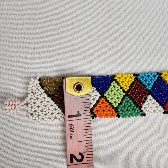 Colorful Triangle Beaded Bracelet - Picture 7 of 7